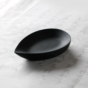 Portable Mini Leaf-Shape Handmade Xuan Ye Inkstone for Calligraphy Painting High Quality Small Ink Dish Brush Tasting