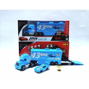 Disney | New Sliding Diecast Alloy Car Model Set Cartoon McQueen Mater Sheriff King Mini Racing Cars Toys Kids Surprise Birthday Gift