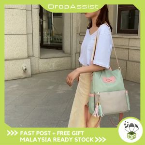 DROPASSIST 1425  Women Anti Thief Big Capacity School Backpack Bag Wanita Beg Galas Belakang Perempuan Besar