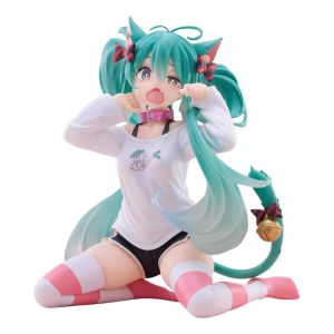 Bandai | 14CM Hatsune Miku Flower Fairy Lily Noodle Stopper Anime Figure PVC Collectible Model Toy Desktop Ornament Kid Birthday Gift