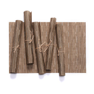 1/6/10PCS 30x45cm Square Coffee Placemats Anti-Skid Woven Vinyl Heat-Resistant Dining Table Decor for Kitchen Patio Gift Set