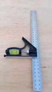 Kualitas Terbaik Mistar Penggaris Siku Tukang Multifungsi Pasekon Mistar Alat Ukur Waterpass Kombinasi Square Ruler Sudut Presisi Air Geser