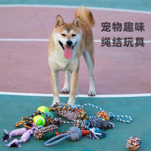 Durable Dog Chew Rope Toy Teeth Grinding Rope Tug of War Knot Toy for Small to Large Dogs Teddy Dog Supplies Ball Toy