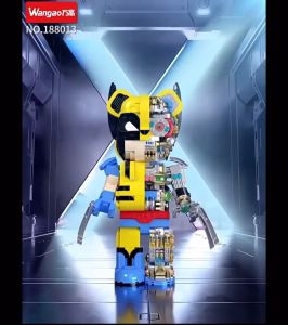 Wolverine Bear Robot Bearbrick Building Blocks WANGAO 188013 (Height 36cm) 金刚狼机械熊积木