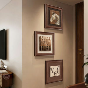 RUIBAHAO | Chinese Antique Style 3D Real Wood Retro Wall Art Success Blessing