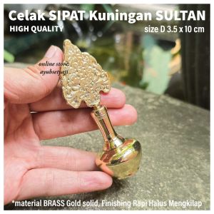 Celak Sipat Kuningan SULTAN HIGH QUALITY Wadah Celak Bubuk BRASS antik Tempat Celak Mata arab Celak itsmid