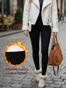 Womens fleece lined thermal pants for winter activities leggings perfect for running yoga workouts and cold weather comfort