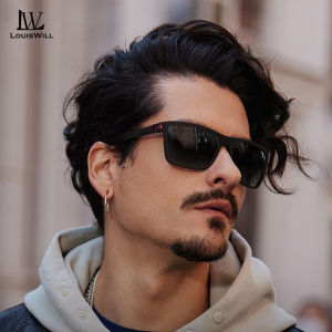 LouisWill Fashion Men’s Sunglasses Classic Sunglasses Square Sunglasses UV400 Polarized Sunglasses Eyewear Ultra Light Elastic Leg Anti Glare Glasses Outdoor Sports Driving Sunglasses