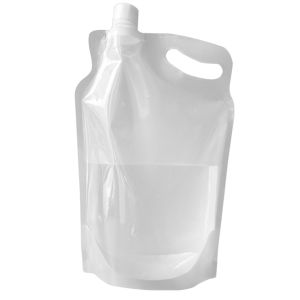 2L Foldable Drinking Water Bag Portable Transparent Water Container Small Mouth Handle No Leakage Outdoor Sports Supplies
