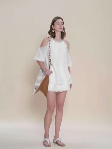 FAMANXUAN | Bohemian High Waist A-Line Acetate Shorts
