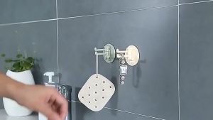 Kitchen Rotating 3 Hook Powerful Sticky Hook Free Punching Bathroom Toilet Wall Hook/C02062