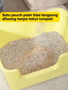 Angola Pet Litter Box Desain Terbuka Ukuran Besar M19 Toilet Kucing Anjing / Bak Pasir Hewan