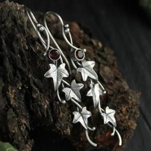 1 Pair Botanical Jewelry Plant Leaf Irregular Design Retro Earring New Trendy Fashion Earrings Accessories For Women Gifts