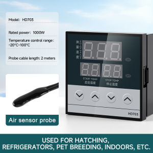 VANEAIMS HD703 Digital Temperature Controller NTC 10K Thermostat Relay Switch AC85-265V -20°C to 99.9°C