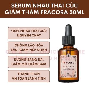Tinh chất serum Fracora Placenta Hồng Xanh Trắng dưỡng trắng mờ thâm tái tạo da 30ml Nhật
