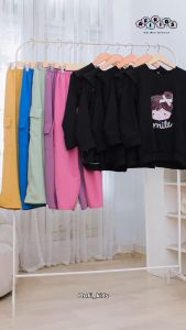 SMILE SET KIDS (3THN-13THN) CELANA CARGO CRINKLE PRINTING | SETELAN SMILE | ONE SET ANAK REMAJA | SETELAN ANAK KEKINIAN | SETELAN ANAK PEREMPUAN | OOTD ANAK | CELANA CARGO ANAK REMAJA | SETELAN ANAK PEREMPUAN VIRAL | BAJU ANAK KEKINIAN TERBARU VIRAL 2024