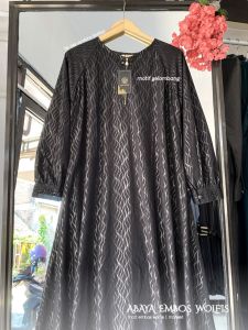 ABAYA EMBOS WOLFIS - GAMIS HITAM BY ASY-SYAKIRA FASHION TEMBORO