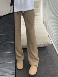 Ice Silk Mens Summer Thin Breathable Quick Dry Straight Leg Casual Pants Loose Fit Wide Leg Trousers CleanFit Drapey Straight Cut