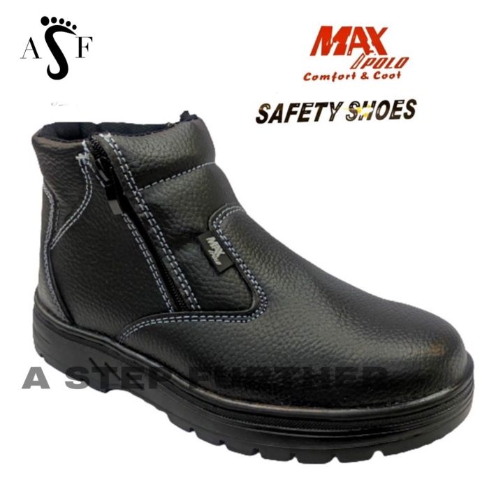 MAXPOLO SAFETY SHOES DOUBLE ZIP SAFETY BOOTS/READY