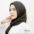 PASMINA PASHMINA KERUDUNG HIJAB PLISKET WARNA HITAM. 