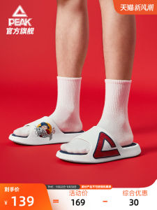 Peak Mens Sporty Slippers Breathable High-Tech Materials Summer Outdoor Wearable Flat Sandals Comfortable Recovery Shoes