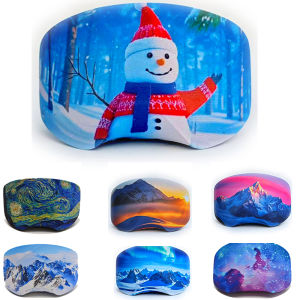 Fashion Protective Ski Elastic Materials Lightweight Easy Carry Windproof Dustproof Man Woman Snow Skiing Eyeglass Covers