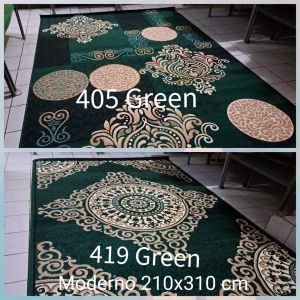 Karpet Permadani Besar Hijau Biru Momento Moderno 210x310 cm