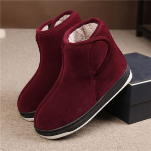 Giày Lót Lông Cừu Mùa Đông Đế Dày Cao Đến Mắt Cá Chân Đế Cao Su Chống Trượt Cho Nam Và Nữ Giày Đi Trong Nhà Ngoài Trời Ấm Áp