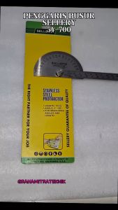 SELLERY Penggaris Busur Derajat Stainless Steel Protractor 54-700
