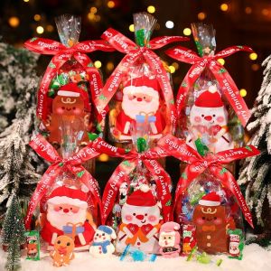 Festive Christmas Candy Gift Box - Marshmallow & Chocolate Bean Treats with Santa Snowman Tree & Gingerbread Designs Perfect Party Favor