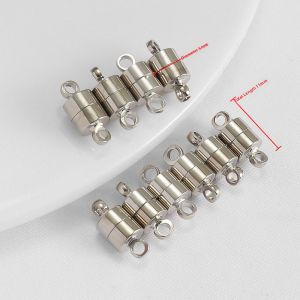 14K Gold Plated Magnetic Clasps DIY Accessories Silver Color Necklace Bracelet Connectors Fashion Jewelry Supplies