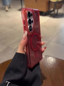Red Transparent Water Ripple Protection Case Magnet Charging Anti-Drop