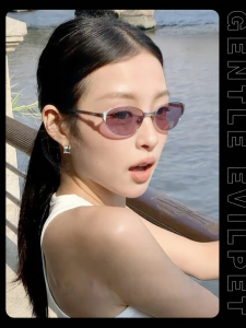 Evil Pet | Fashionable Y2K Geek Titanium Cat-Eye Sunglasses Anti-UV
