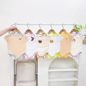 Combo 3 Bodysuit Thun Tăm Lạnh Bodychip Cộc Tay Liền Thân In Hình Nhiệt Dễ Thương Cho Bé Gái Bé Trai dososinh