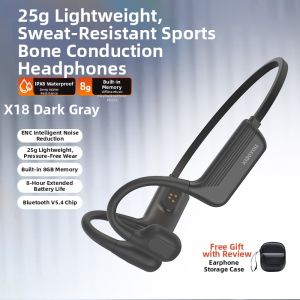 XIAOYOU | Wireless Bone Conduction Bluetooth Earphones for Running Fitness Cycling and Swimming X18
