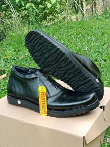 TERBARU-sepatu PDH pendek/kantoran dinas kulit hitam dop