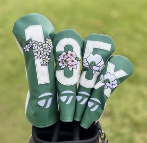 Taylormade Embroidery Number Golf Club #1 #3 #5 Wood Head covers Driver Fairway Woods Cover PU Leather Head Covers Golf Putter Cover