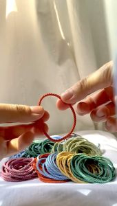 Trendy Korean Design High Quality Adult Female Rubber Hair Bands Ties Accessories Colourful Black  (Random)