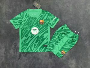 เครื่องแบบผู้รักษาประตูกีฬาสำหรับเด็ก Season2425เสื้อยืดกีฬา Age2 ~ 13เสื้อกีฬาฟุตบอลคลับแขนสั้น + กางเกงขายาว