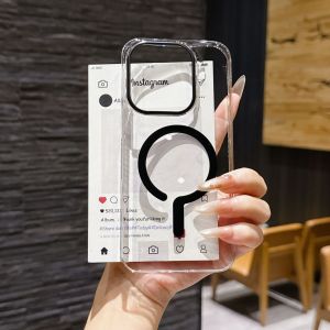 Applicable to OPPO Findx9Pro mobile phone case PC high transparency Reno14 question mark magnetic suction Findx8 anti-drop protective case h260709