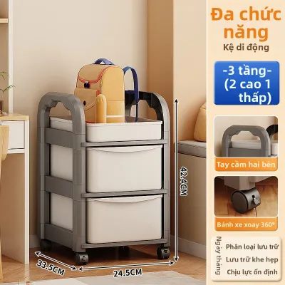 MINGZHIYIFAN | Kệ Lưu Trữ Đa Năng Nhiều Tầng Có Bánh Xe