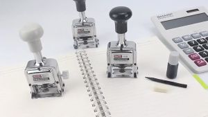 (Local shipment)Dolity Metal 5-Position Automatic Numbering Machine Roller Digital Graffiti Stamp