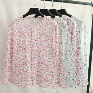 Long Sleeve Button Front Lightweight Cotton Top