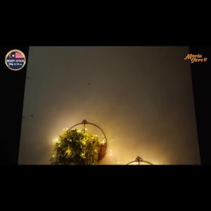 Coconut Palm Half Round Wall Metal Hanging Flower Plant Basket Pot Balcony Garden Sabut Kelapa Pasu Bunga Gantung