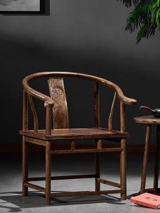 Mahogany Furniture Door Frame round-Backed Armchair Three-Piece Set Chinese Style Solid Wood Pterocarpus Erinaceus Poir. Tea Table and Chair Rosewood
