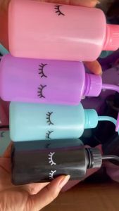 Bình Nhựa Đựng Nước_Chai Đựng Nước Vệ Sinh Mi_Chai Để Nước Rữa Mắt Pet Đựng Nước Có Vòi Tưới Nước Cây Hoa Cảnh Vòi Cong 150ml_Dụng Cụ Nối Mi