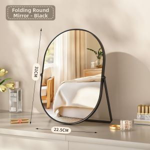 Makeup Desk Mirror Home Use Iron Foldable