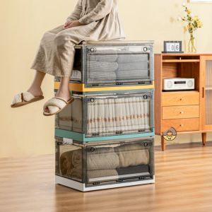 Storage Box box penyimpanan baju pakaian besar organizer box transparan box penyimpanan serbaguna kotak penyimpanan yang kokoh dan tahan lama box lipat