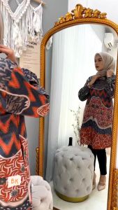 Atasan Baju Batik Tunik - Baju kerja Batik Wanita - Tunik Batik - Batik Wanita Modern - Baju Batik Seragam Kantor - batik Tunik Wanita Jumbo - Kemeja Batik Wanita - Baju Batik Wanita Modern Mewah Premium - Batik Butik