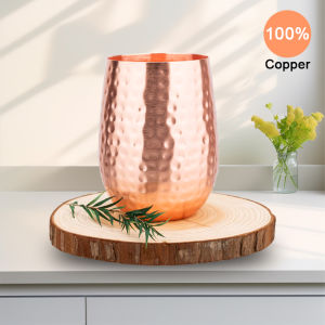 Handmade Pure Copper Cup 450ml Luxury Copper Martell Cocktail Whiskey Mugs Water Mug Drinkware for Water Milk Coffee Kitchen Bar